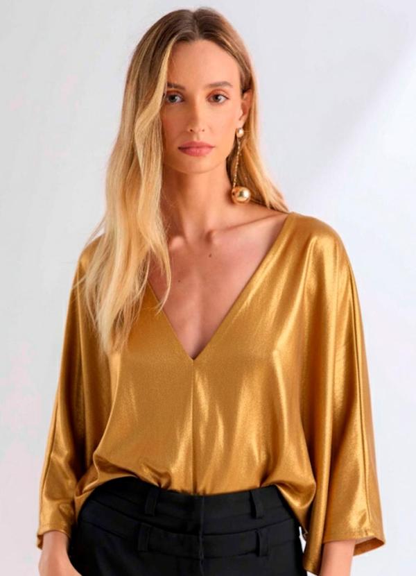 Carlota Costa - Body Dourado Verde