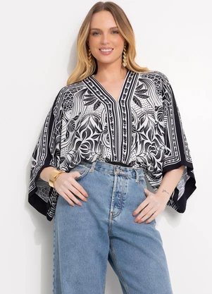 Farm - Body em Viscose Preto - FARM