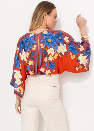 Farm - Body em Viscose Vermelho - FARM