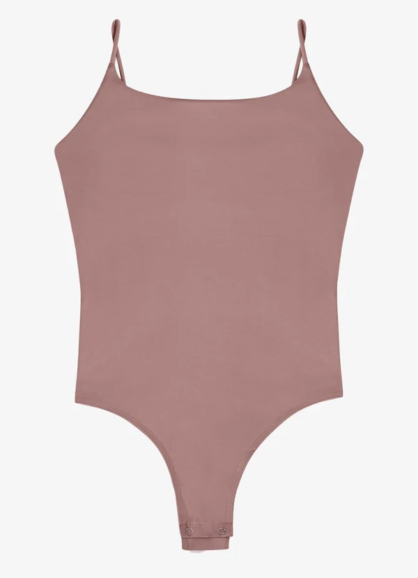 Veev - Body Feminino Alças Finas em Poliamida Rosa