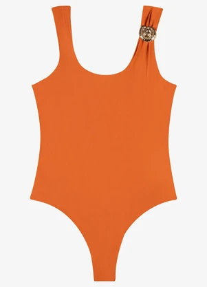 Endless - Body Feminino em Poliamida Laranja - ENDLESS