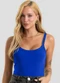 Dianna - Body Feminino em Ribana Canelada Preto - variação: Azul