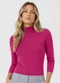 Dianna - Body Feminino Malha Delicate com Gola Alta Bege - variação: Rosa