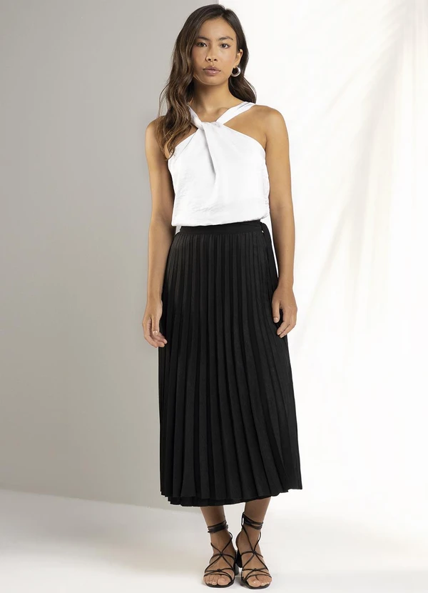 Marialícia - Body Feminino Nó Frontal Branco