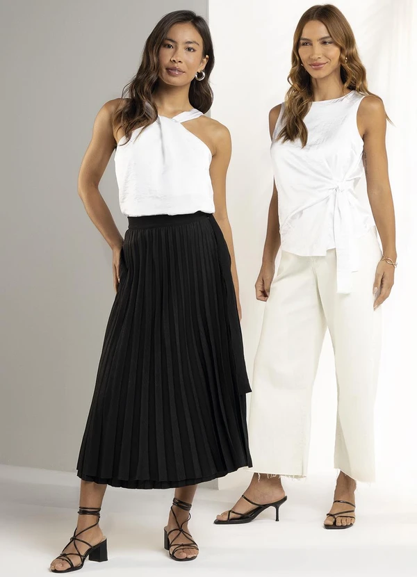 Marialícia - Body Feminino Nó Frontal Branco 2