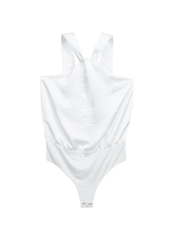Marialícia - Body Feminino Nó Frontal Branco 3