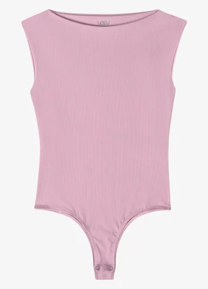 Veev - Body Feminino sem Manga Poliamida Canelado Roxo - VEEV
