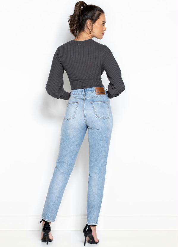 Forum - Body Manga Longa Canelado Cinza 4