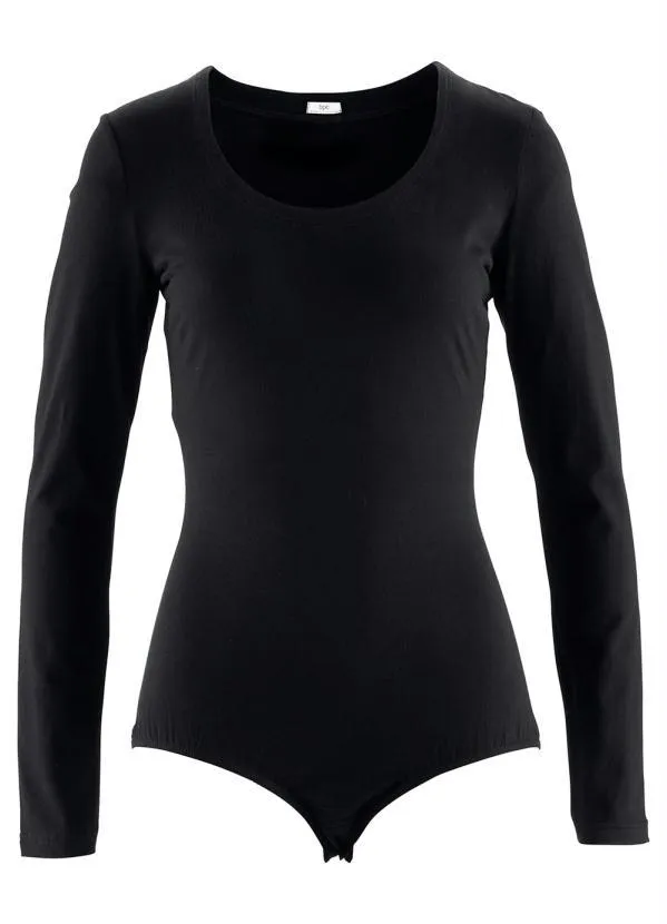 bonprix - Body Manga Longa Preto 4