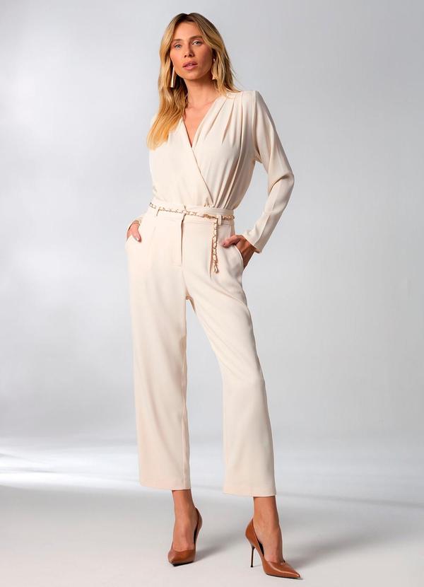 Carlota Costa - Body Pregas Bege 1