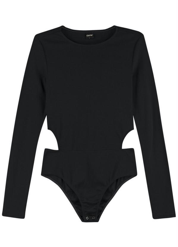 Enfim - Body Preto com Abertura Lateral 1