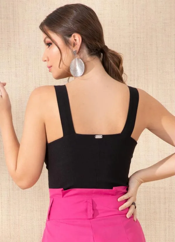 Quintess - Body Preto com Decote em Vazado 2