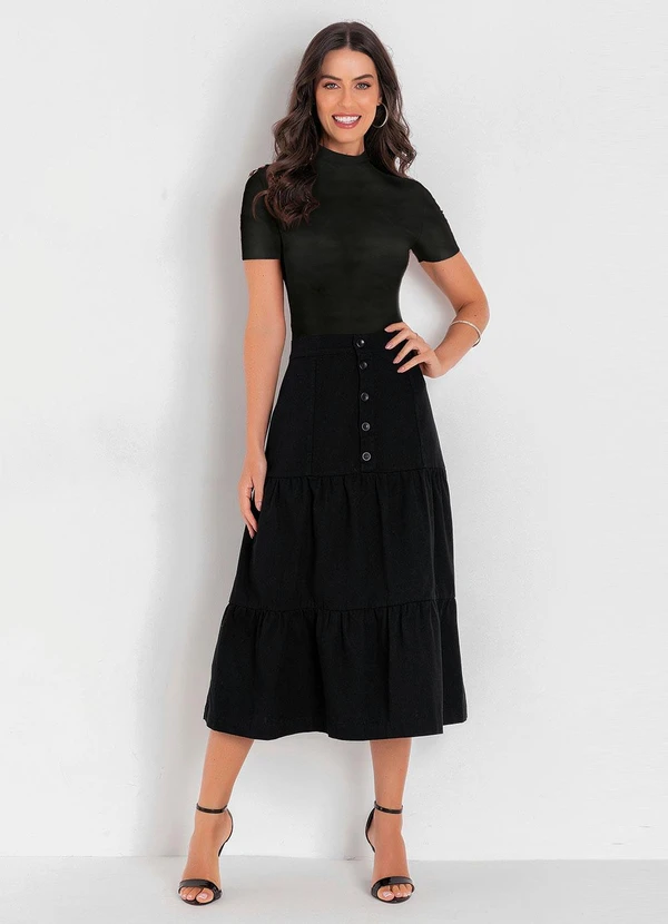 Rosalie - Body Preto com Gola 6