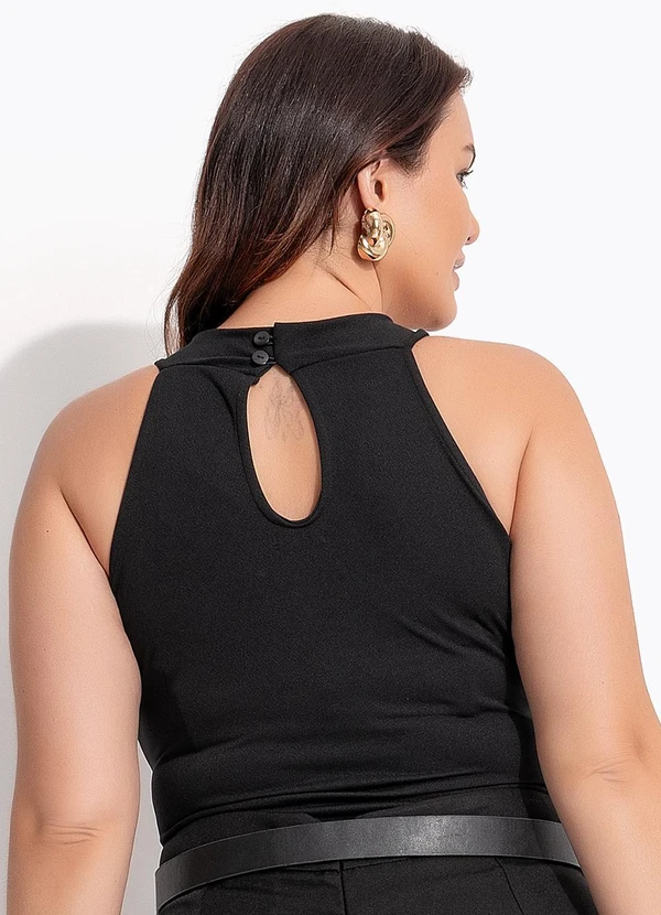 Quintess - Body Preto em Malha Crepe 16