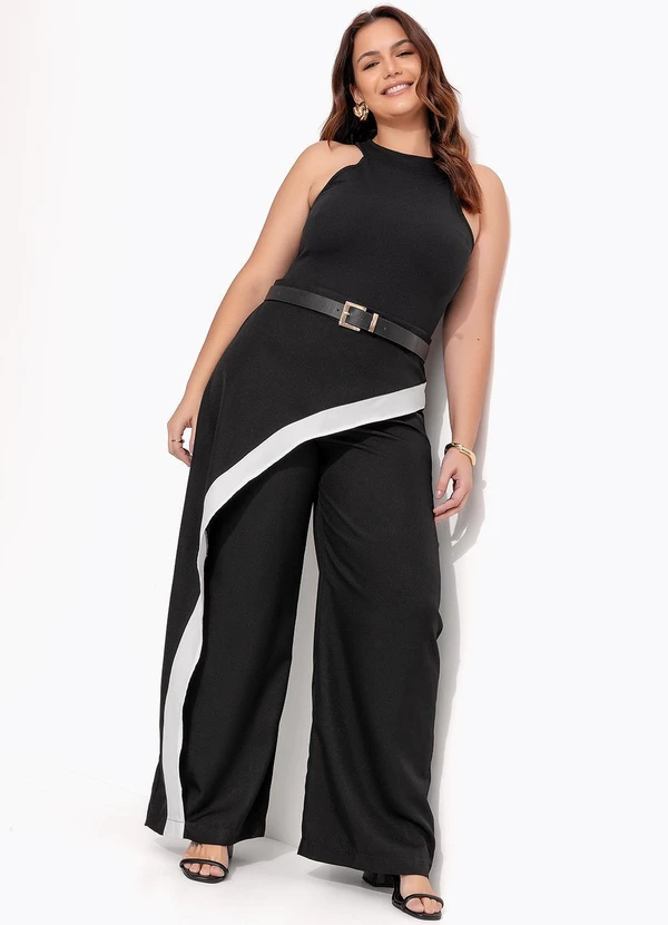 Quintess - Body Preto em Malha Crepe 19