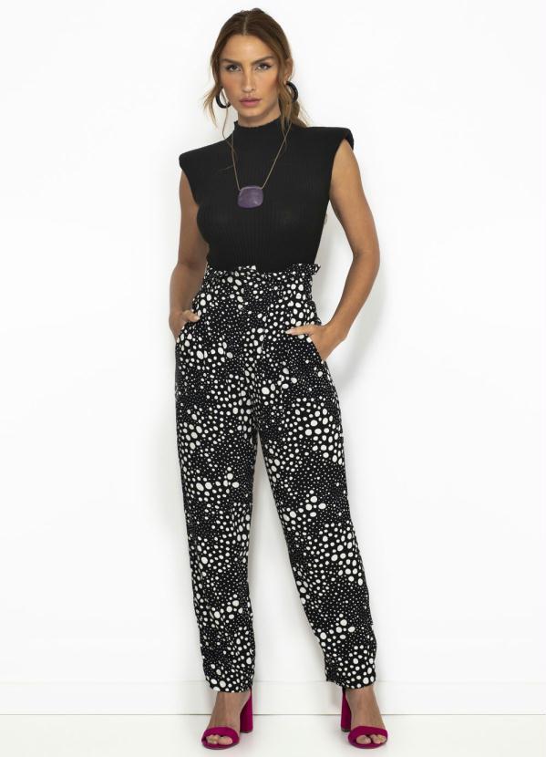 Farm - Body Tricot Ombreira Preto 3