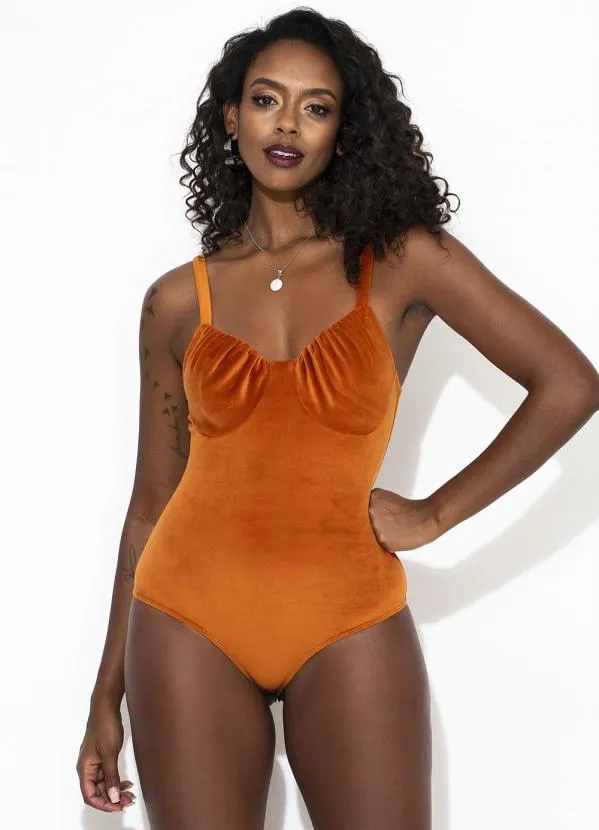 Forum - Body Veludo Molhado Marrom 6