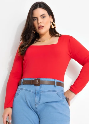 Marguerite - Body Vermelho em Malha Fria - MARGUERITE