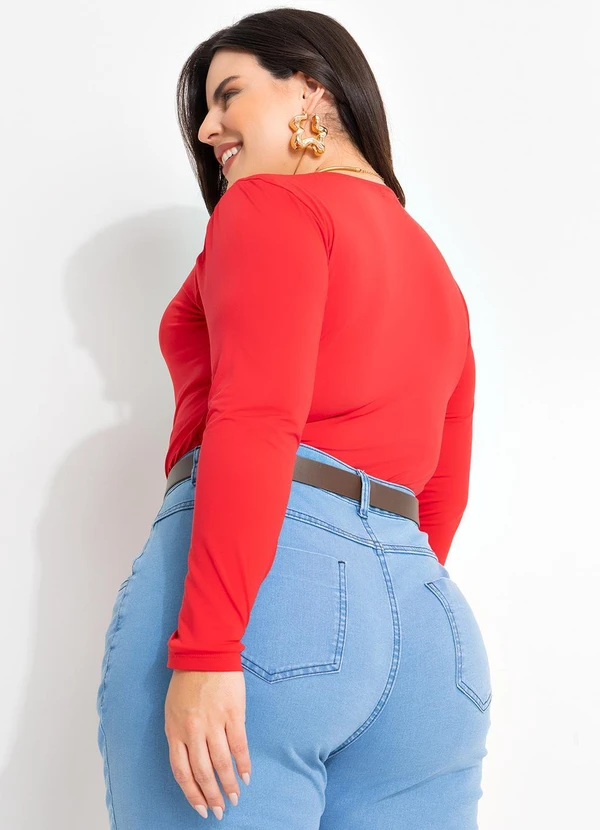 Marguerite - Body Vermelho em Malha Fria 7