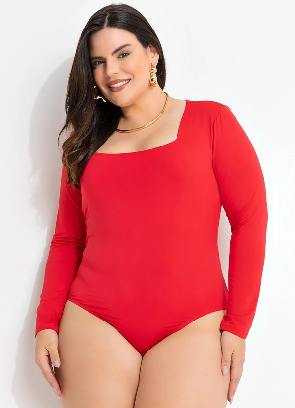 Marguerite - Body Vermelho em Malha Fria 3