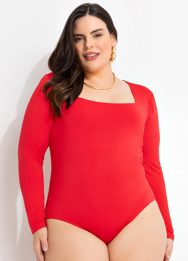 Marguerite - Body Vermelho em Malha Fria 1