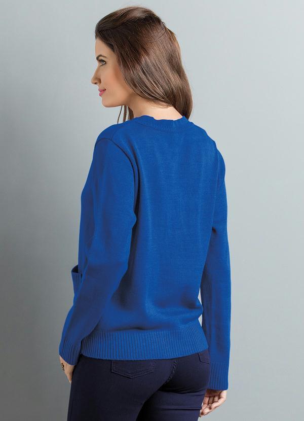 Janine - Cardigã Azul Royal 2