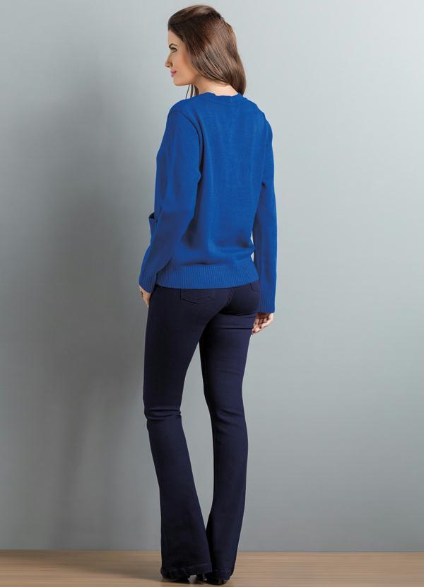 Janine - Cardigã Azul Royal 4