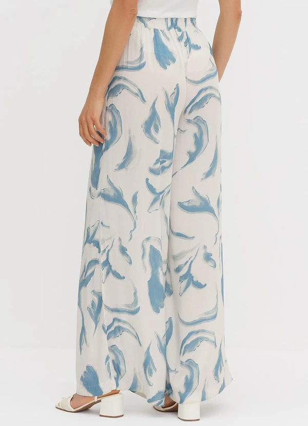 Principessa - Calça em Alfaiataria Pantalona em Viscose Estampada Magda 2