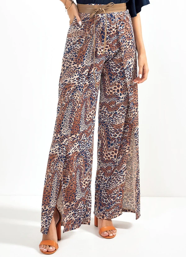 Moda Pop - Calça Animal Print em Malha