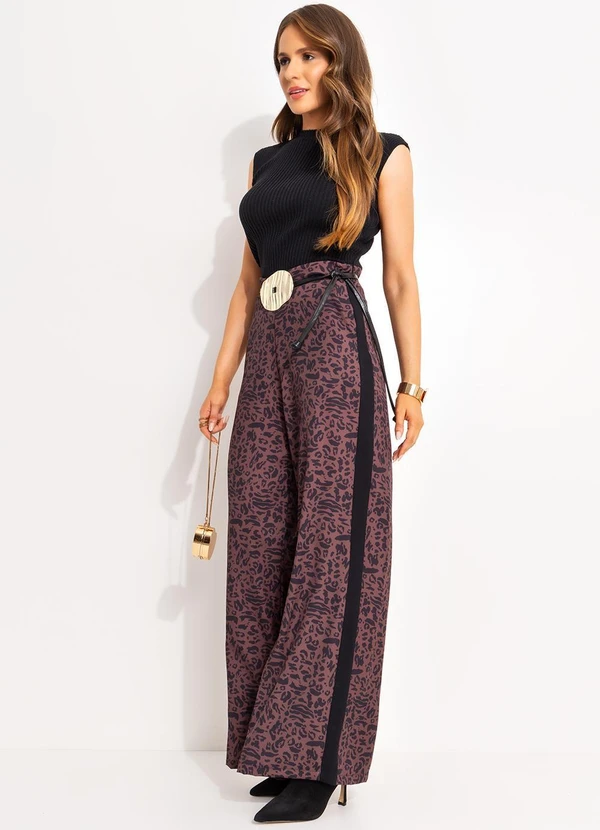 Quintess - Calça Animal Print em Alfaiataria 5