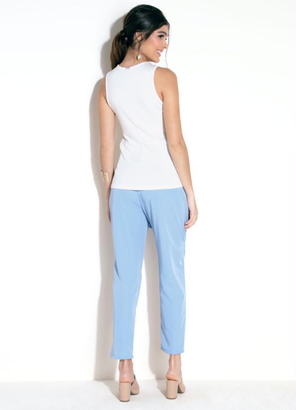 Quintess - Calça Azul Clochard com Faixa 6