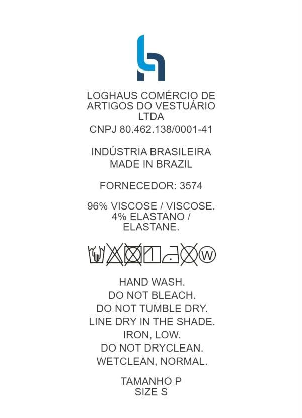 Outlet - Calça Azul com Sobreposição na Perna 13