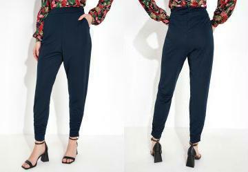 Cala Azul Marinho com Elstico na Cintura