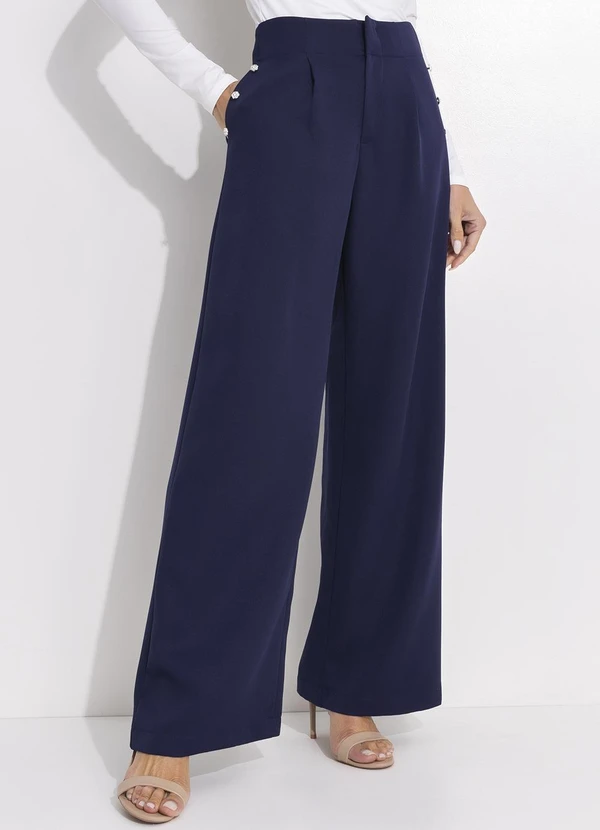 Quintess - Calça Azul Marinho em Alfaiataria 6