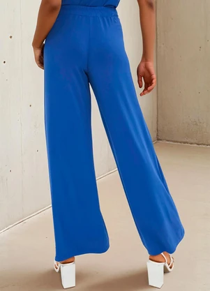 bonprix - Calça Azul Royal em Malha de Viscose - BONPRIX