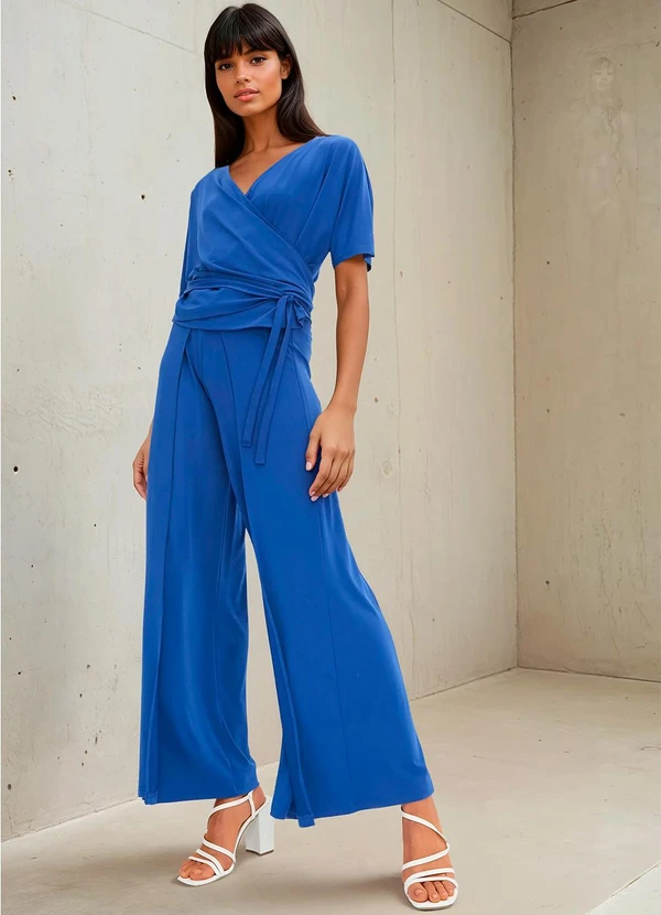 bonprix - Calça Azul Royal em Malha de Viscose 3