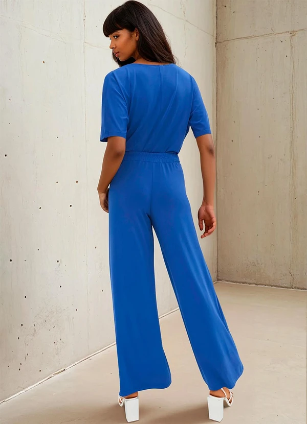 bonprix - Calça Azul Royal em Malha de Viscose 4