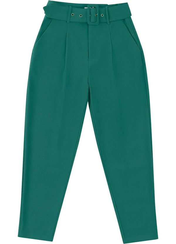 Malwee - Calça Carrot Alfaiataria Verde  3