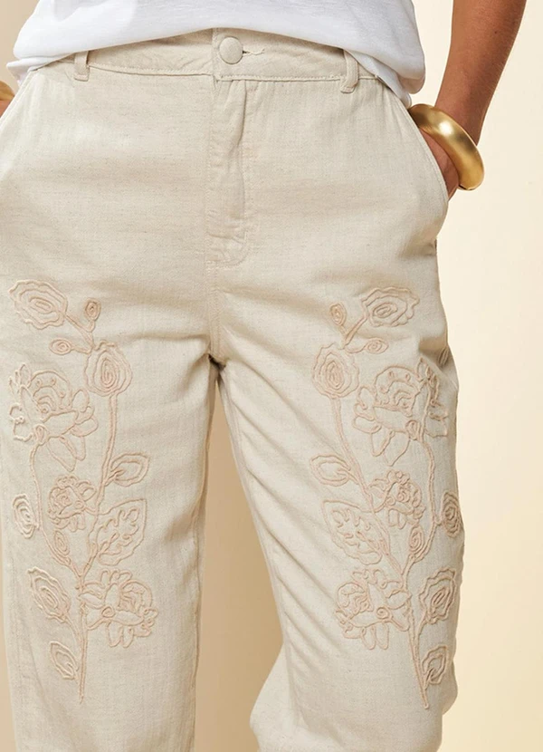 Doce Trama - Calça Cintura Alta Celebration Branco 6