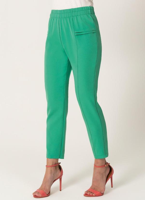 Habana - Calça Cintura Alta de Alfaiataria Verde