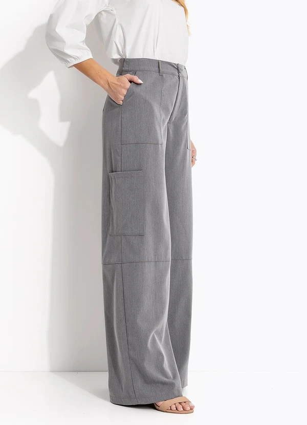 Quintess - Calça Cinza em Alfaiataria 3