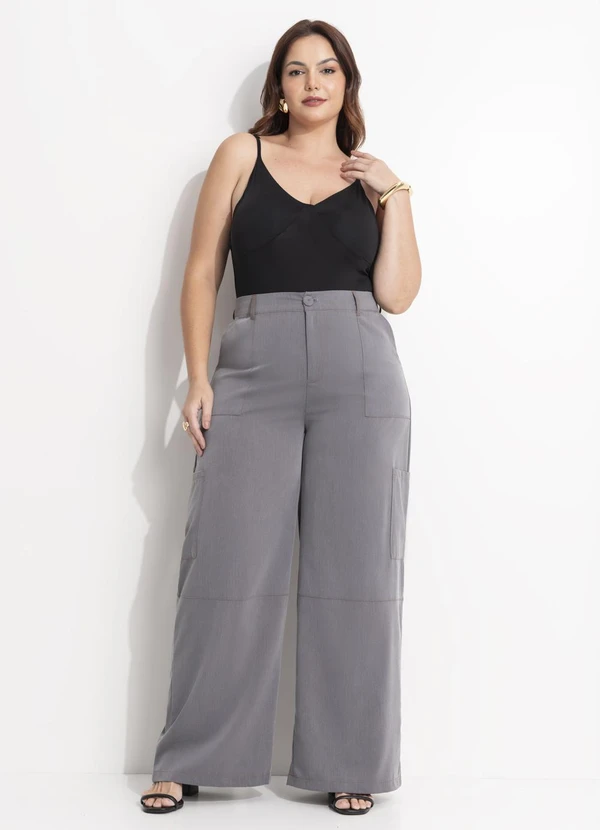 Quintess - Calça Cinza em Alfaiataria 5