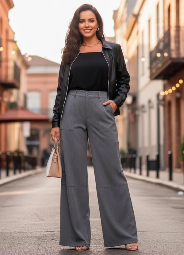 Quintess - Calça Cinza em Alfaiataria 6