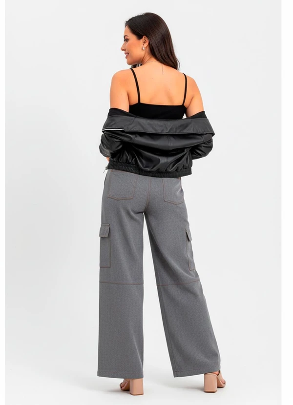 Quintess - Calça Cinza em Alfaiataria 7