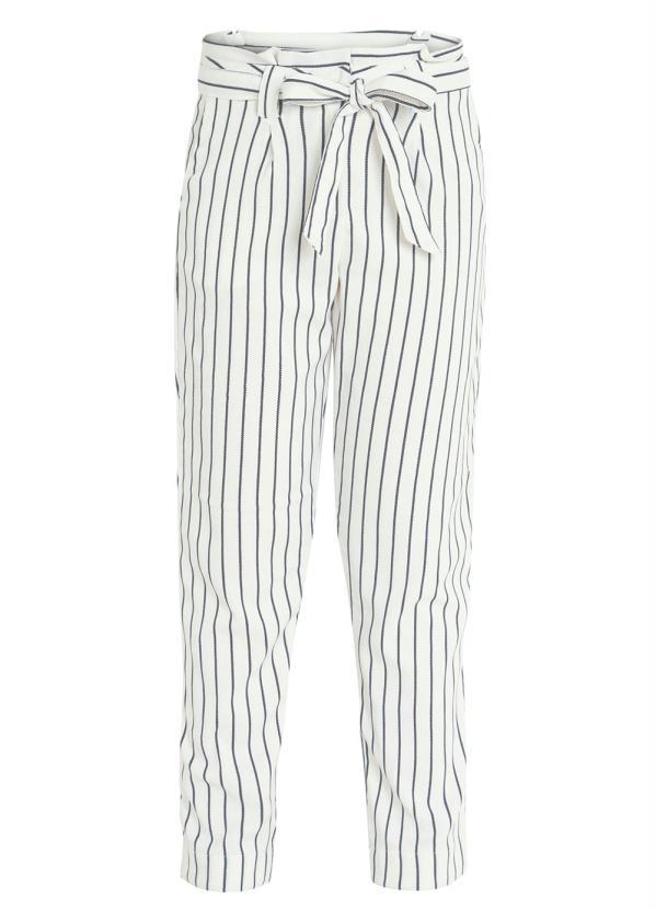 bonprix - Calça Clochard com Amarração Listrada Off White 6