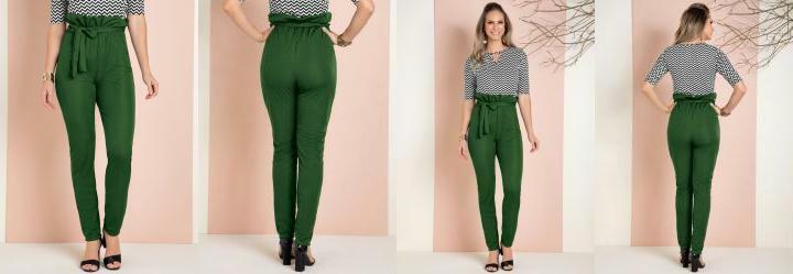 Cala Clochardt Verde Militar com Faixa na Cintu