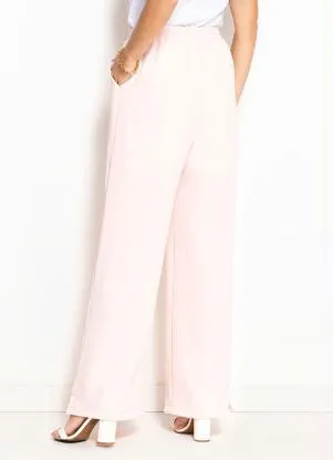 bonprix - Calça com Amarração Rosa Claro - BONPRIX