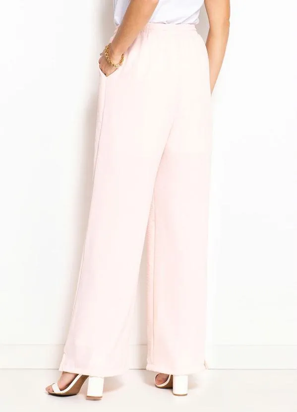 bonprix - Calça com Amarração Rosa Claro 2