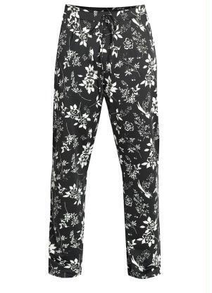 Cala com Bolsos Cintura Alta (Floral Dark)