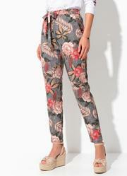 Cal�a com Bolsos e Faixa Floral Bege